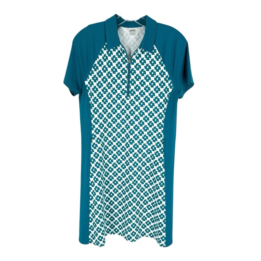 Jofit Golf Dress Womens Size Small Teal Short Sleeve Stretch Undershorts